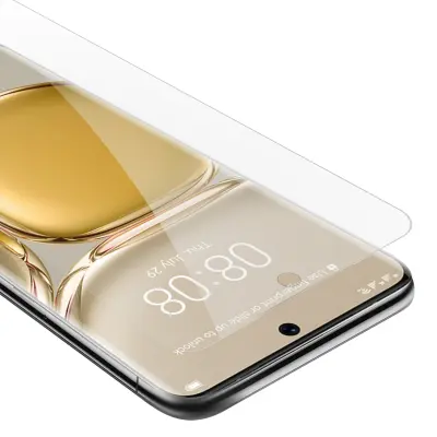Oklepni film Cadorabo, združljiv z Huawei - zaščitnim filmom v visoki prosojnosti - kaljeno zaščitno steklo v 9H trdoti s 3D -združljivostjo na dotik