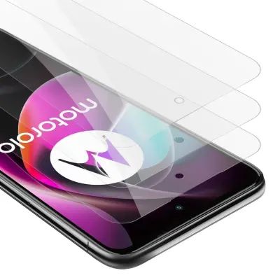 CADORABO Motorola - zaščitnim filmom v visoki prosojnosti - 3 -paket kaljeno zaščitno steklo v 9H trdoti s 3D združljivostjo na dotik
