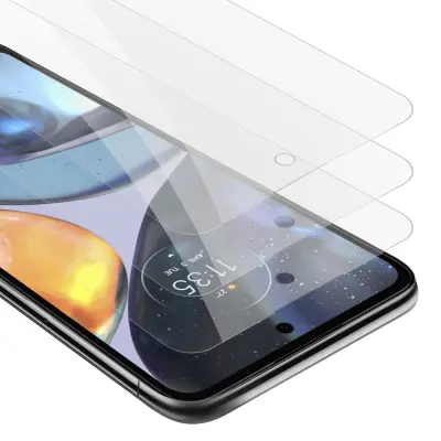CADORABO Motorola - zaščitnim filmom v visoki prosojnosti - 3 -paket kaljeno zaščitno steklo v 9H trdoti s 3D združljivostjo na dotik