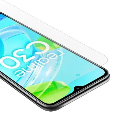 Oklepni film Cadorabo, združljiv z Realme - zaščitnim filmom v visoki prosojnosti - kaljeno zaščitno steklo v 9h trdoti s 3D združljivostjo na dotik