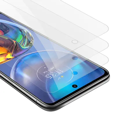 CADORABO Motorola - zaščitnim filmom v visoki prosojnosti - 3 -paket kaljeno zaščitno steklo v 9H trdoti s 3D združljivostjo na dotik