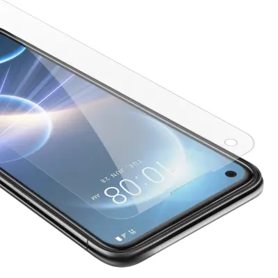 Oklepni film Cadorabo, združljiv s HTC - zaščitnim filmom v visoki prosojnosti - kaljeno zaščitno steklo v 9H trdoti s 3D združljivostjo na dotik