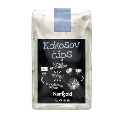 Kokosov čips, nesladkan, ekološki, 300 g