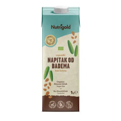 Mandljev napitek, brez sladkorja, ekološki, 1000 ml