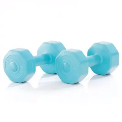 Vinil dumbbell uteži za aktivno vadbo, 2x5 kg