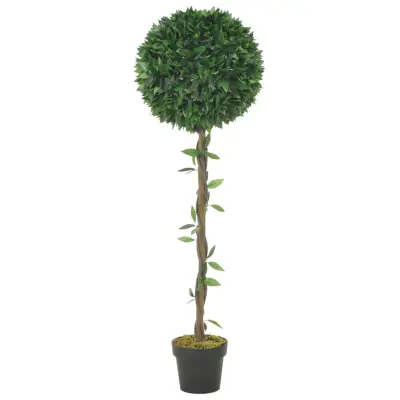 vidaXL Umetni lovor z loncem zelen 130 cm