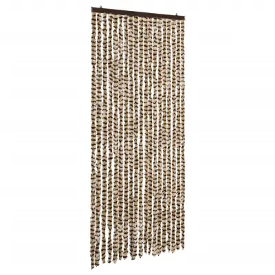 vidaXL Zavesa proti mrčesu bež in rjava 56x185 cm šenilja