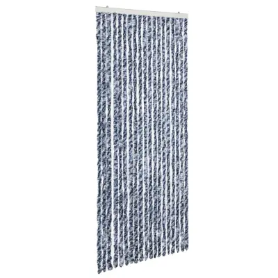 vidaXL Zavesa proti mrčesu modra in bela 56x200 cm šenilja
