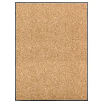 vidaXL Pralni predpražnik krem 90x120 cm