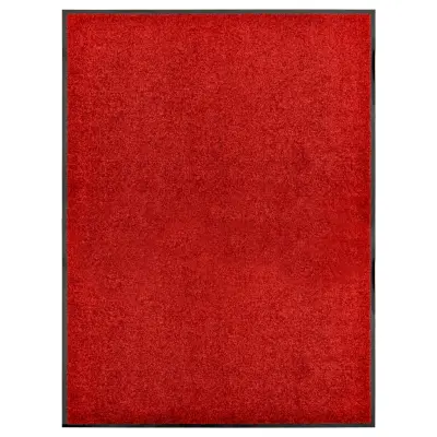 vidaXL Pralni predpražnik rdeč 90x120 cm