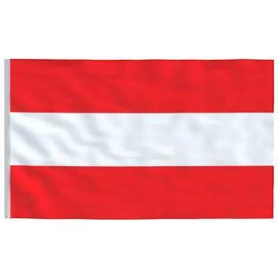 vidaXL Avstrijska zastava 90x150 cm