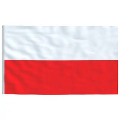 vidaXL Poljska zastava 90x150 cm