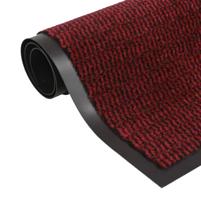 vidaXL Protiprašni predpražnik pravokotni taftani 80x120 cm rdeč