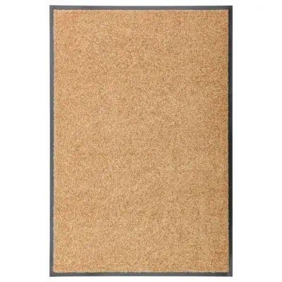 vidaXL Pralni predpražnik krem 60x90 cm