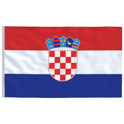 vidaXL Hrvaška zastava 90x150 cm