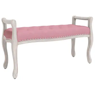 vidaXL Klop roza 110x45x60 cm žamet