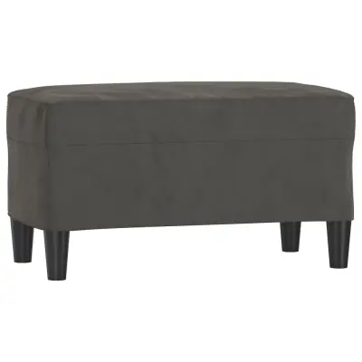 vidaXL Klop temno siva 70x35x41 cm žamet