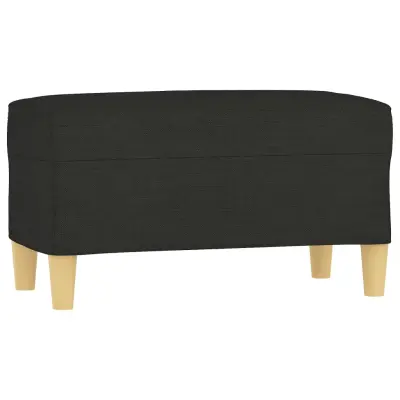 vidaXL Klop črna 70x35x41 cm blago