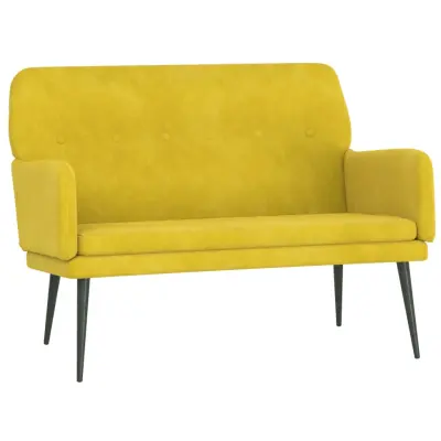 vidaXL Klop rumena 108x79x79 cm žamet