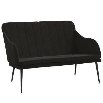 vidaXL Klop črna 110x76x80 cm žamet