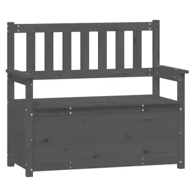 vidaXL Klop siva 112,5x51,5x96,5 cm trdna borovina