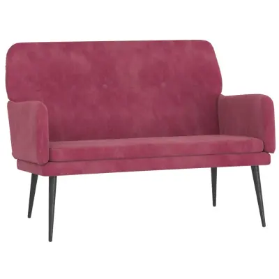vidaXL Klop vinsko rdeča 108x79x79 cm žamet