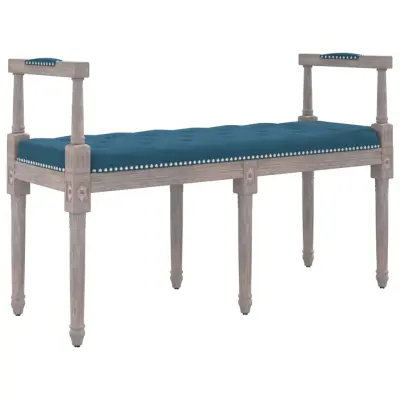 vidaXL Klop modra 110x40x70 cm žamet