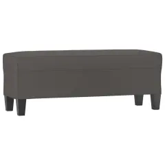 vidaXL Klop siva 100x35x41 cm umetno usnje