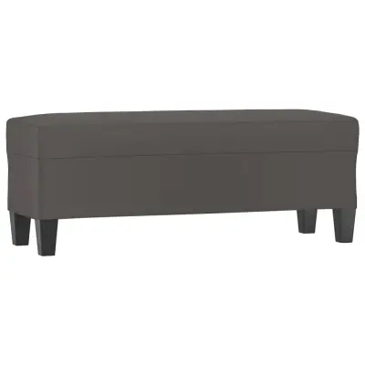 vidaXL Klop siva 100x35x41 cm umetno usnje