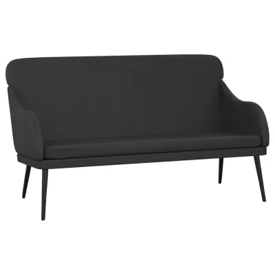 vidaXL Klop črna 110x76x80 cm umetno usnje