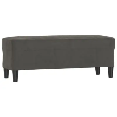 vidaXL Klop temno siva 100x35x41 cm žamet