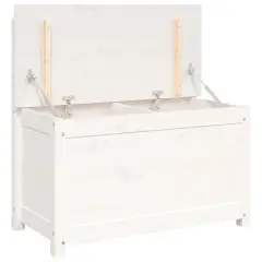 vidaXL Klop bela 80x41x77 cm trdna borovina