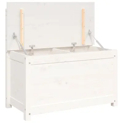 vidaXL Klop bela 80x41x77 cm trdna borovina