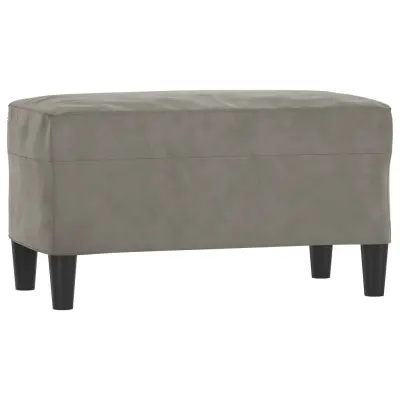 vidaXL Klop svetlo siva 70x35x41 cm žamet