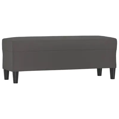 vidaXL Klop siva 100x35x41 cm umetno usnje