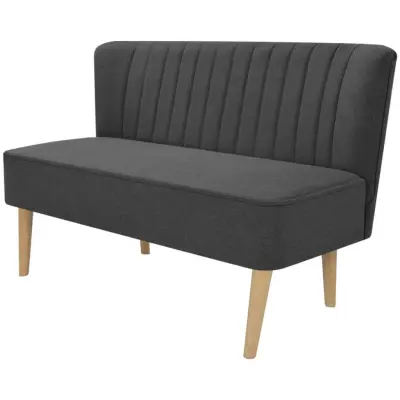 vidaXL Kavč iz blaga 117x55,5x77 cm temno siv