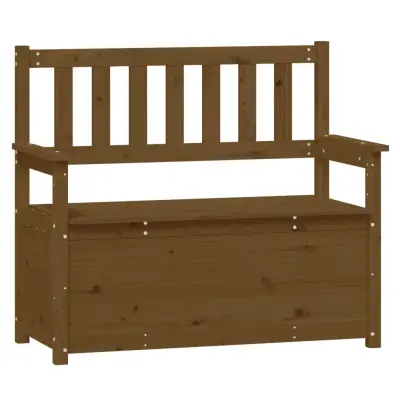 vidaXL Klop medeno rjava 112,5x51,5x96,5 cm trdna borovina