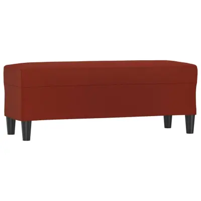 vidaXL Klop vinsko rdeča 100x35x41 cm umetno usnje