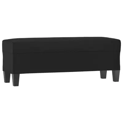 vidaXL Klop črna 100x35x41 cm umetno usnje