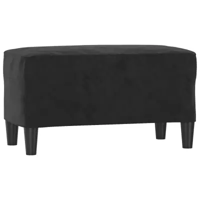 vidaXL Klop črna 70x35x41 cm žamet