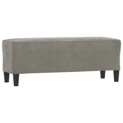 vidaXL Klop svetlo siva 100x35x41 cm žamet
