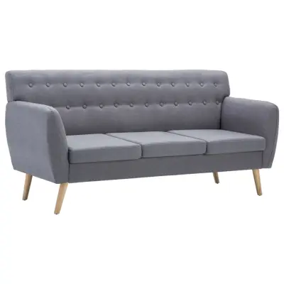 vidaXL Kavč trosed z oblogo iz blaga 172x70x82 cm svetlo siv