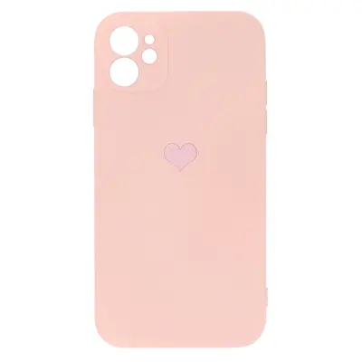 Ovitek Silicone Heart Case 12 Pro Max, roza