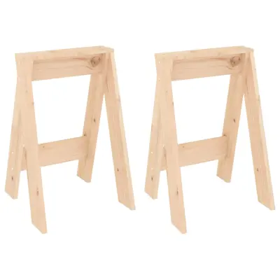 vidaXL Stolček 2 kosa 40x40x60 cm trdna borovina