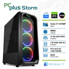 PC PCPLUS STORM I7-12700F/16GB/1TB/RTX4070/W11 namizni računalnik