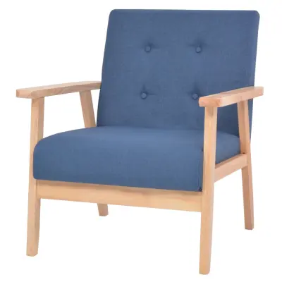 vidaXL Naslanjač modro blago
