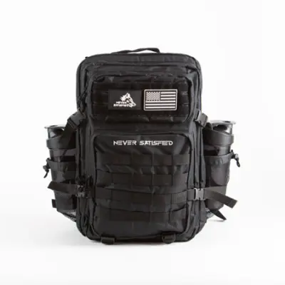Tactical Backpack, Never Satisfied, Black