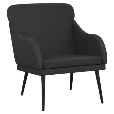 vidaXL Naslanjač črn 63x76x80 cm umetno usnje