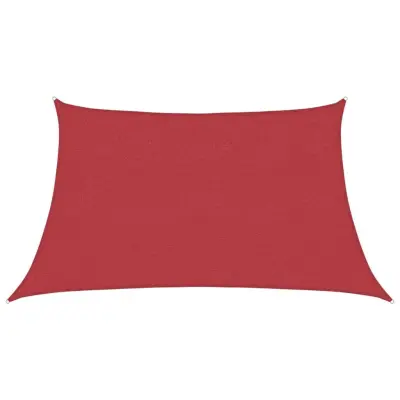 vidaXL Senčno jadro 160 g/m² rdeče 3/4x2 m HDPE