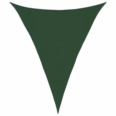 vidaXL Senčno jadro 160 g/m² temno zeleno 3x4x4 m HDPE